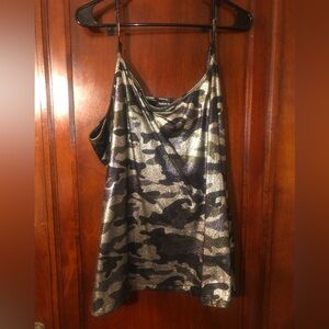 Shimmery camo tank top